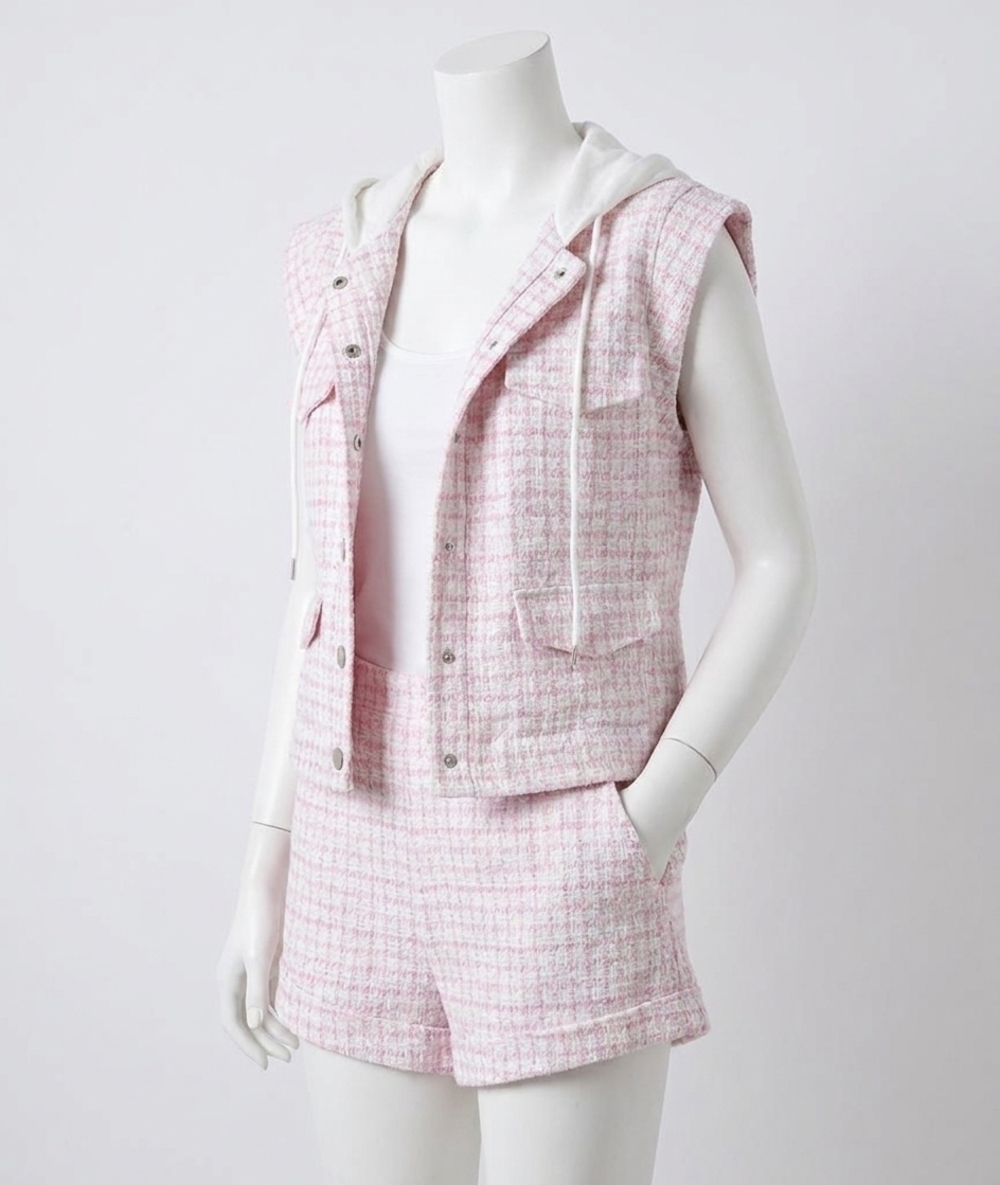 NEW CENTRAL PARK WEST ash bomber vest in pink